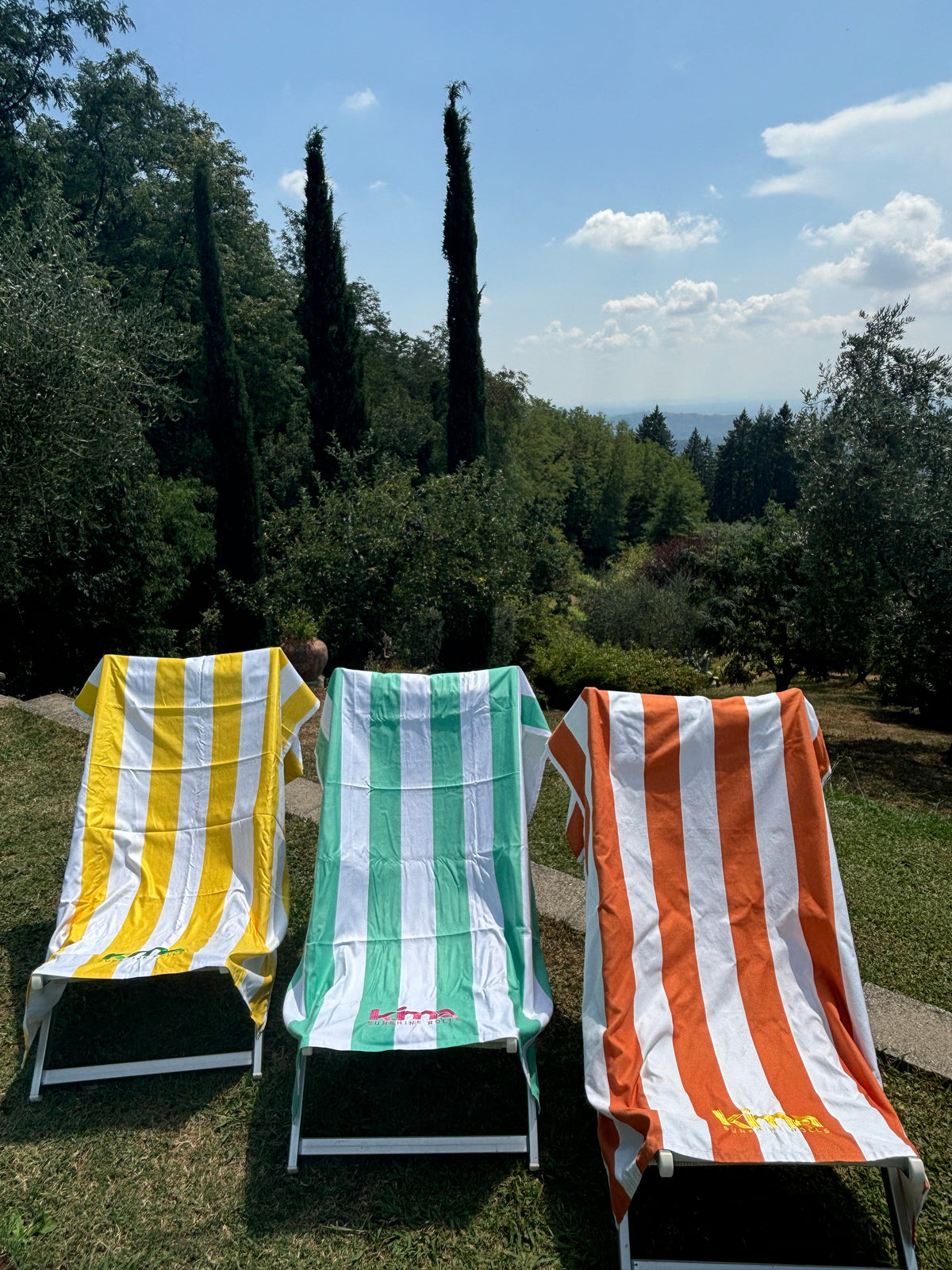 Serviette de plage Kima Etxola Vert Menthe en situation