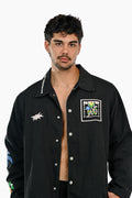 Coach jacket Natif Snake noire, vue de face