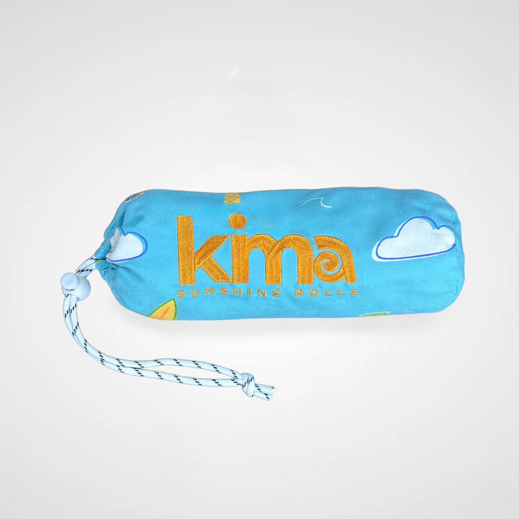 Serviette de plage enfant Kima Mesco Playa, pochette zippée assortie