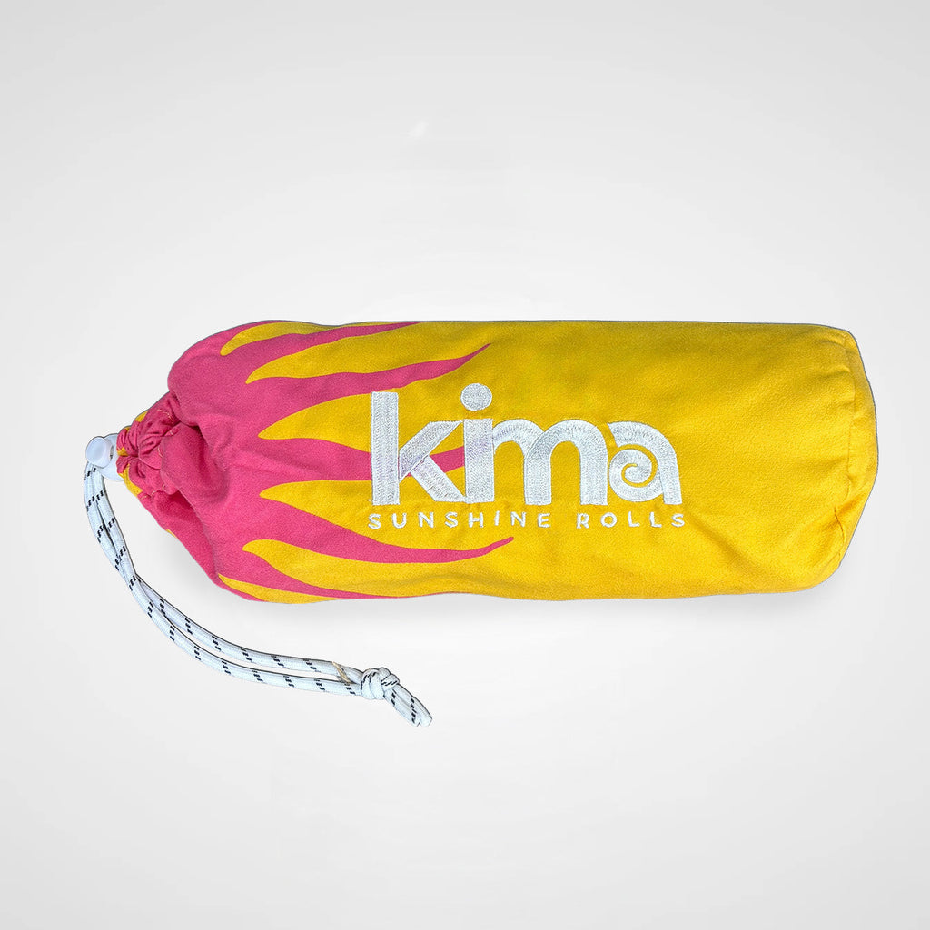Serviette de plage Kima Dolce Vita Vitamine Sea, pochette zippée assortie