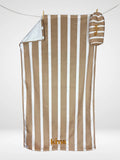 Pack Kima Comfy + coussin de plage gonflable, serviette Matelot Camel
