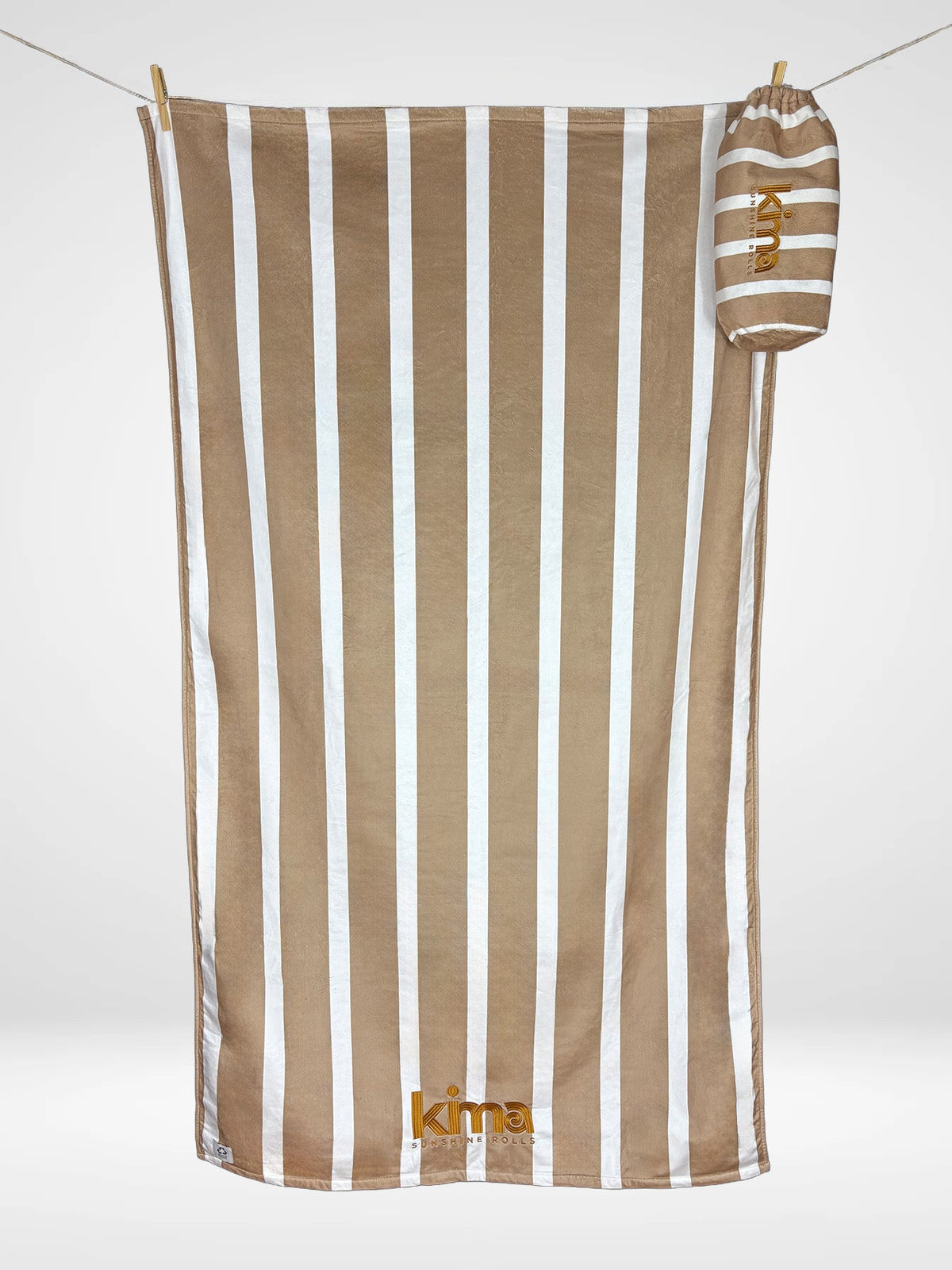 Serviette de plage Kima Comfy Matelot Camel, vue d'ensemble