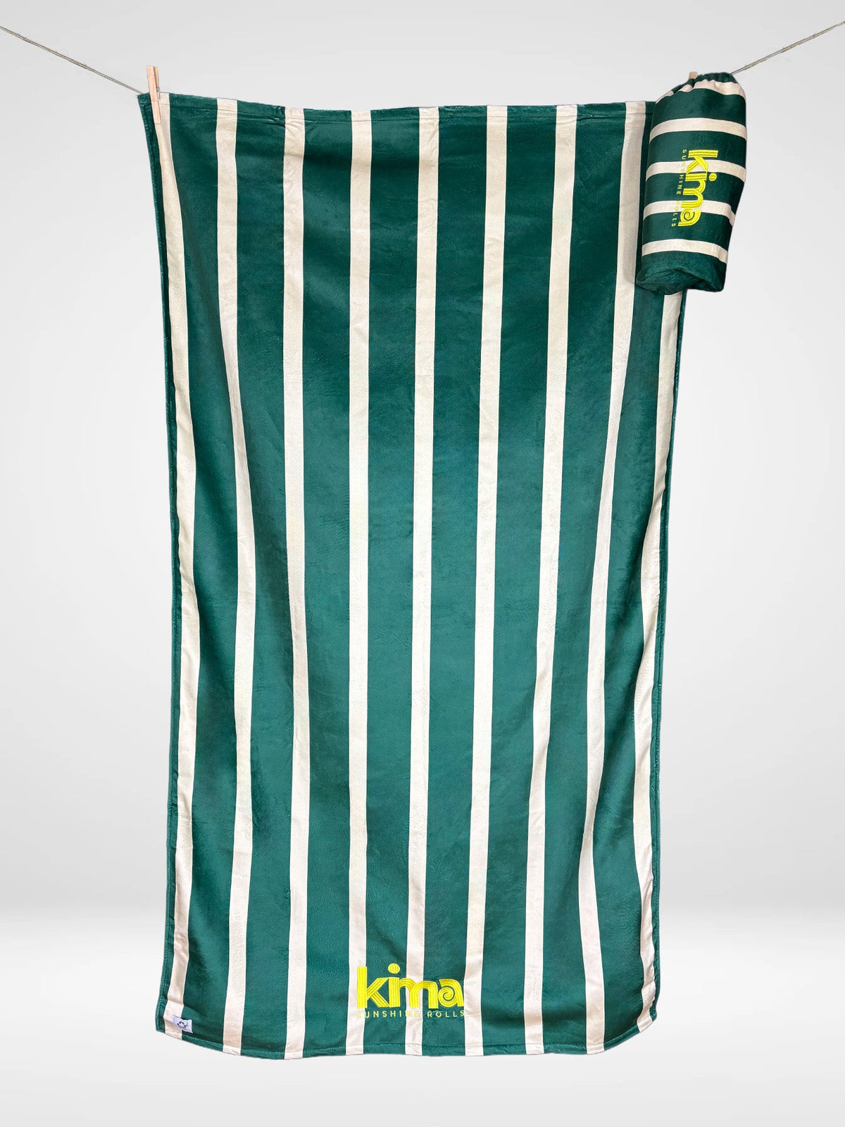 Serviette de plage Kima Comfy Matelot Vert, vue d'ensemble