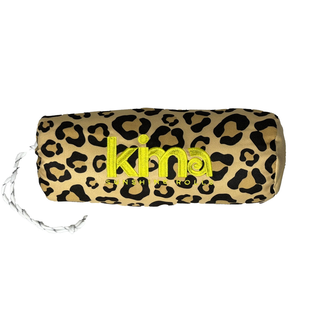 Serviette de plage Kima Léopard, pochette zippée assortie