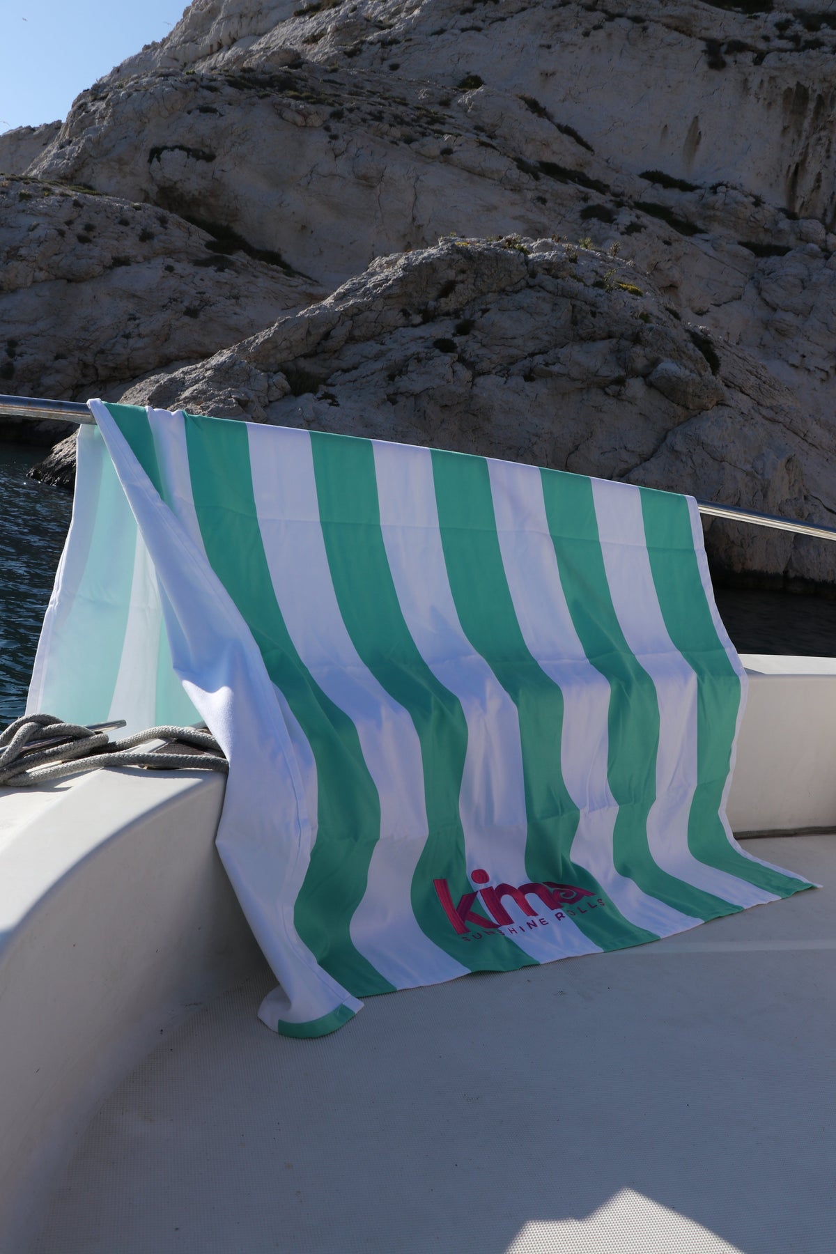 Serviette de plage Kima Etxola Vert Menthe à la plage