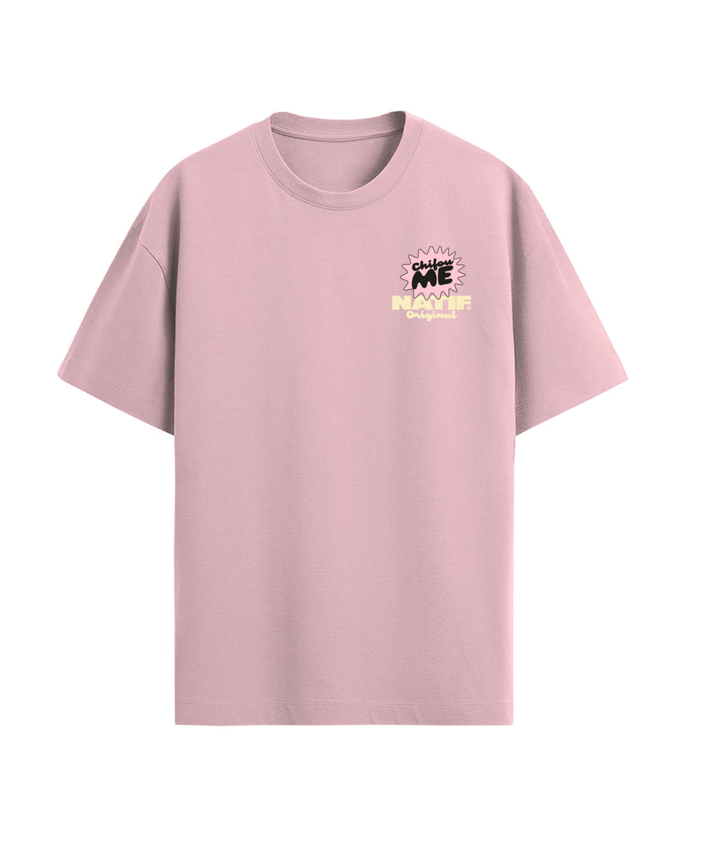 T-shirt Natif Chifou Me rose, vue de face