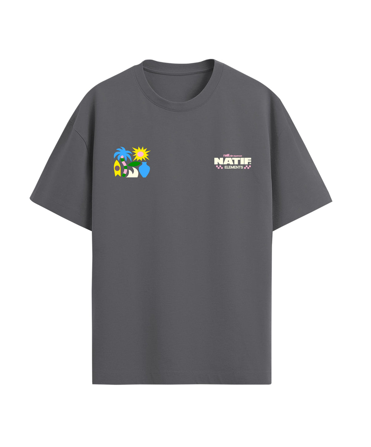 T-shirt Natif Elements 27 gris, vue de face
