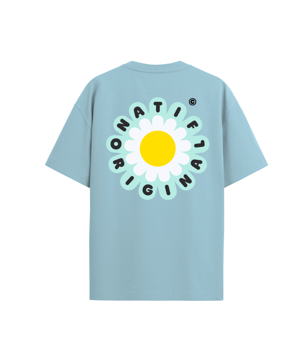 T-shirt Natif Original Daisy bleu, vue de dos