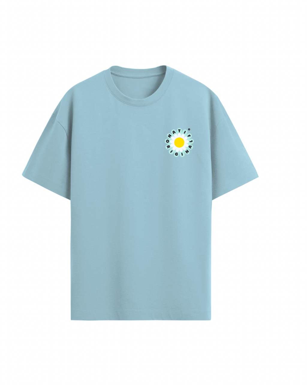 T-shirt Natif Original Daisy bleu, vue de face