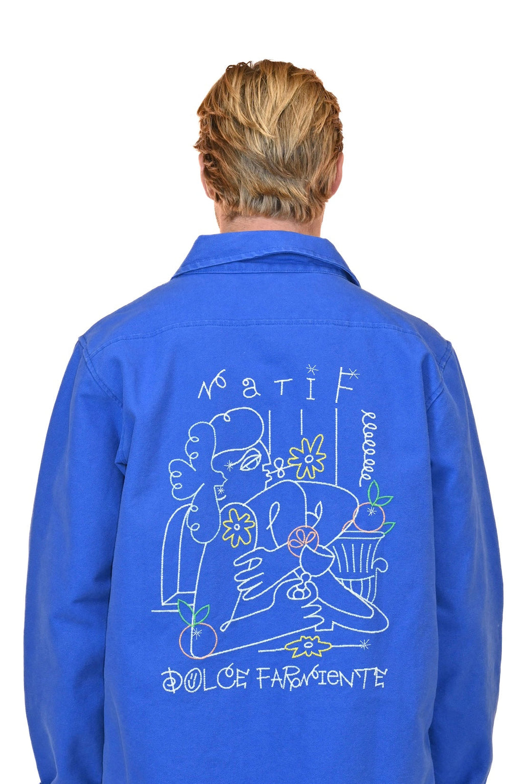Veste Natif Dolce Farniente bleue, vue de dos
