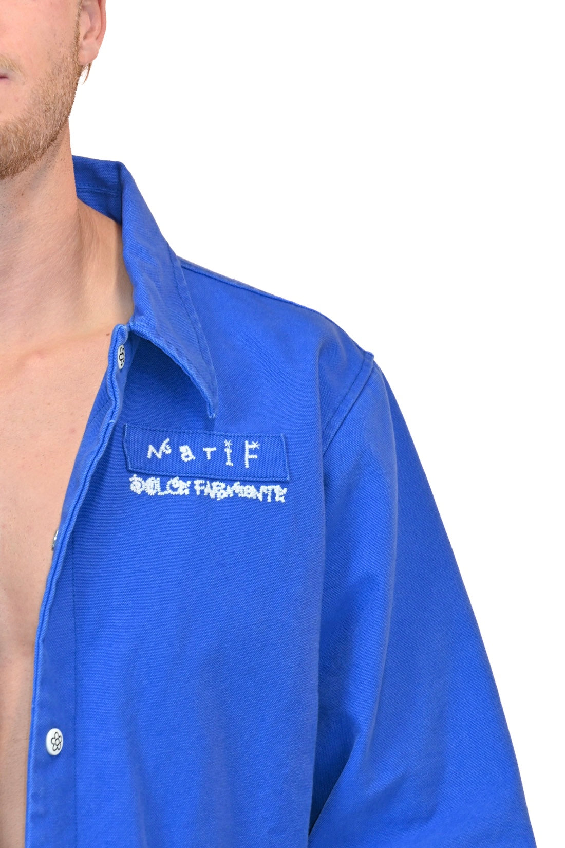 Détail de la toile et des finitions de la veste Dolce Farniente
