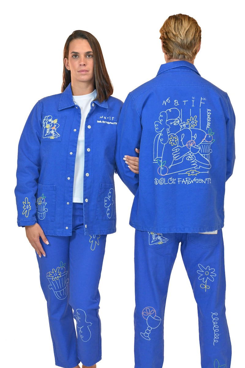 Veste Natif Dolce Farniente bleue, vue de face