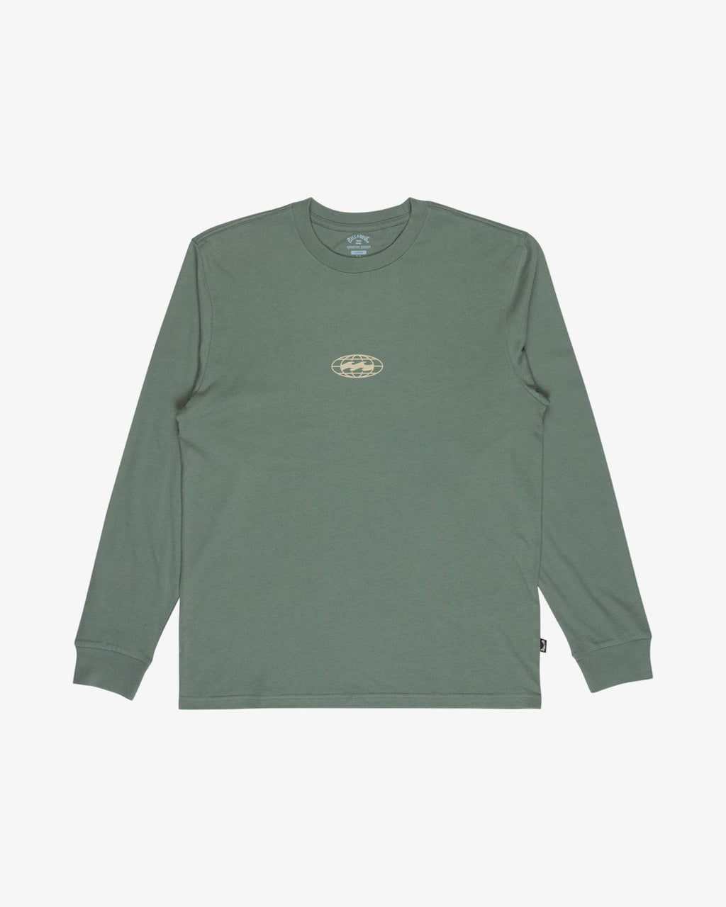 T-shirt manches longues Billabong Coordinates vert laurier, vue de face