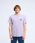 T-shirt Billabong Montage violet cendré, porté, de face