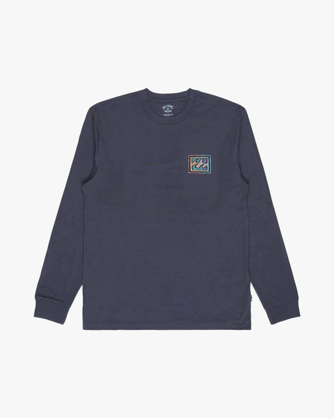 T-shirt manches longues Billabong Crayon Wave bleu ombré, vue de face