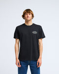 T-shirt Billabong Diamond Vision noir, porté, de face