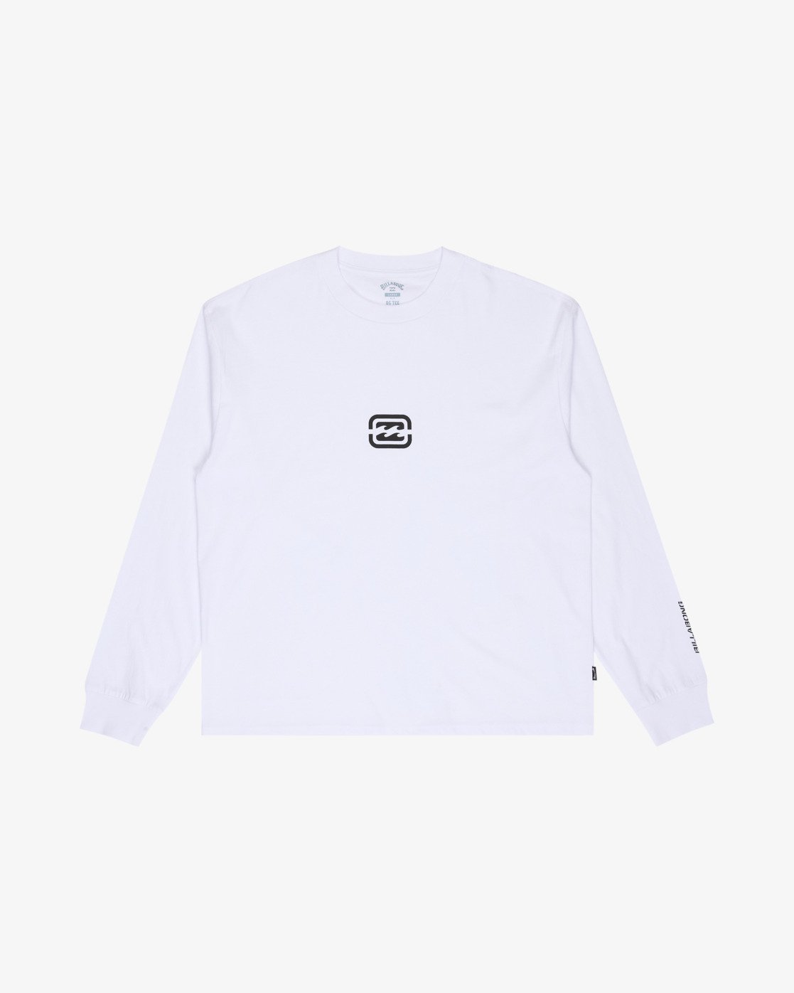 T-shirt manches longues Billabong Bracket OG blanc, vue de face