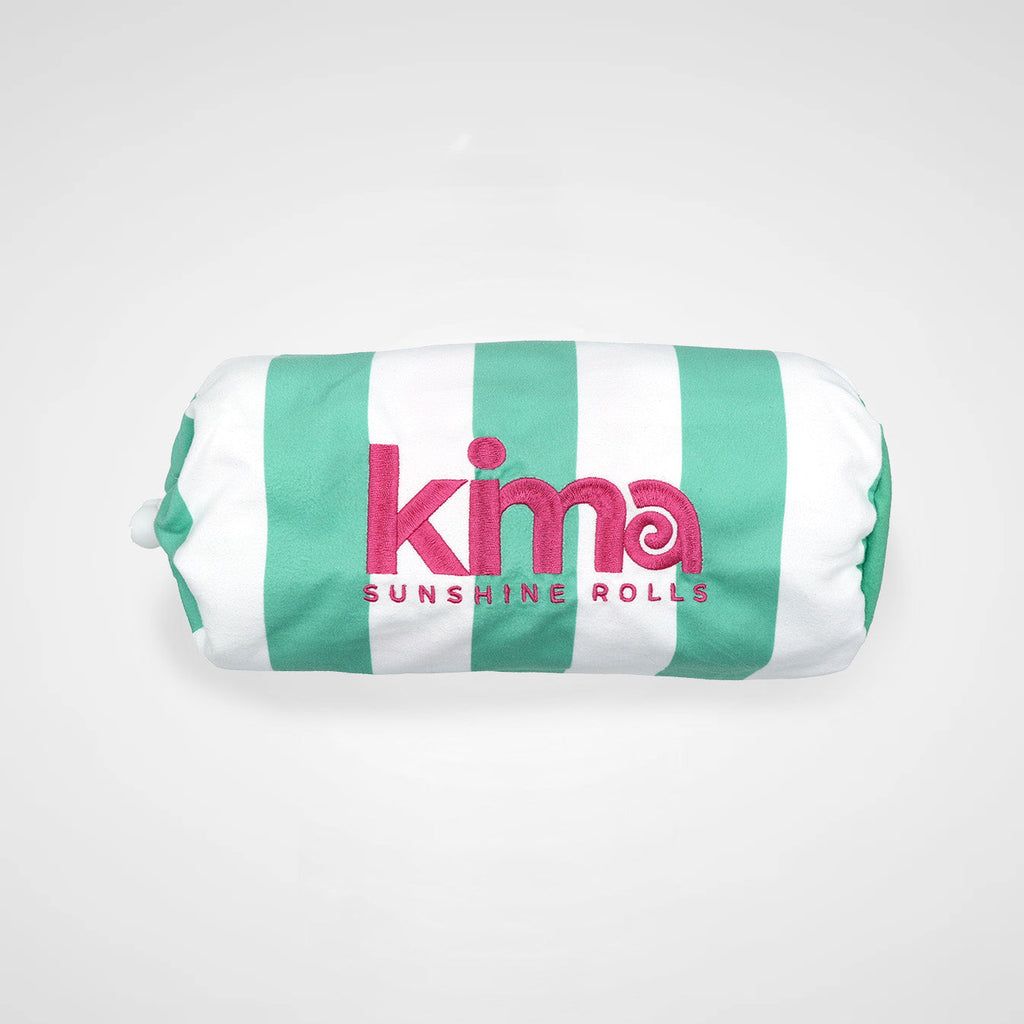 Serviette de plage Kima Etxola Vert Menthe, pochette zippée assortie