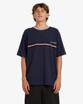 T-shirt Billabong Spec 73 Ribbed indigo délavé, porté, de face